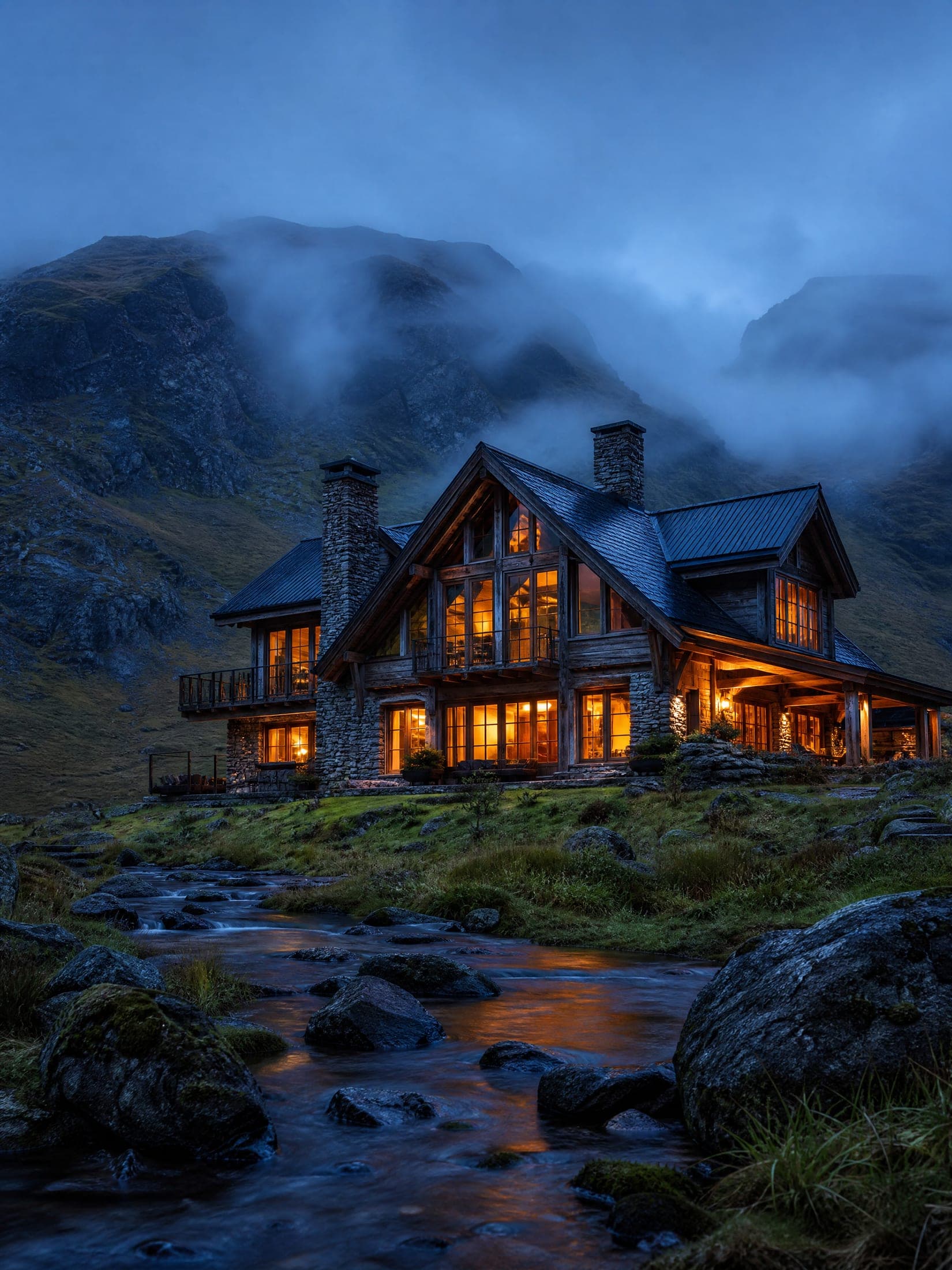 Highland lodge (AI-generated image)