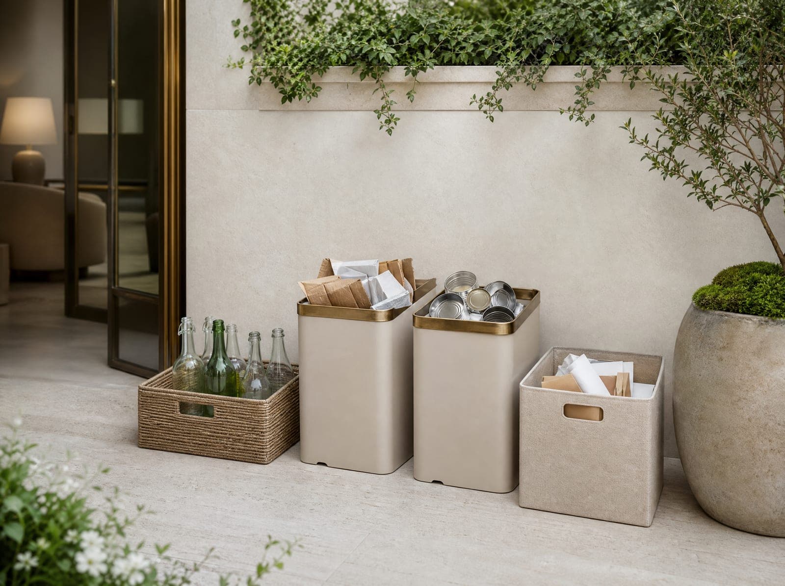 Bins & recycling illustration (AI-generated)