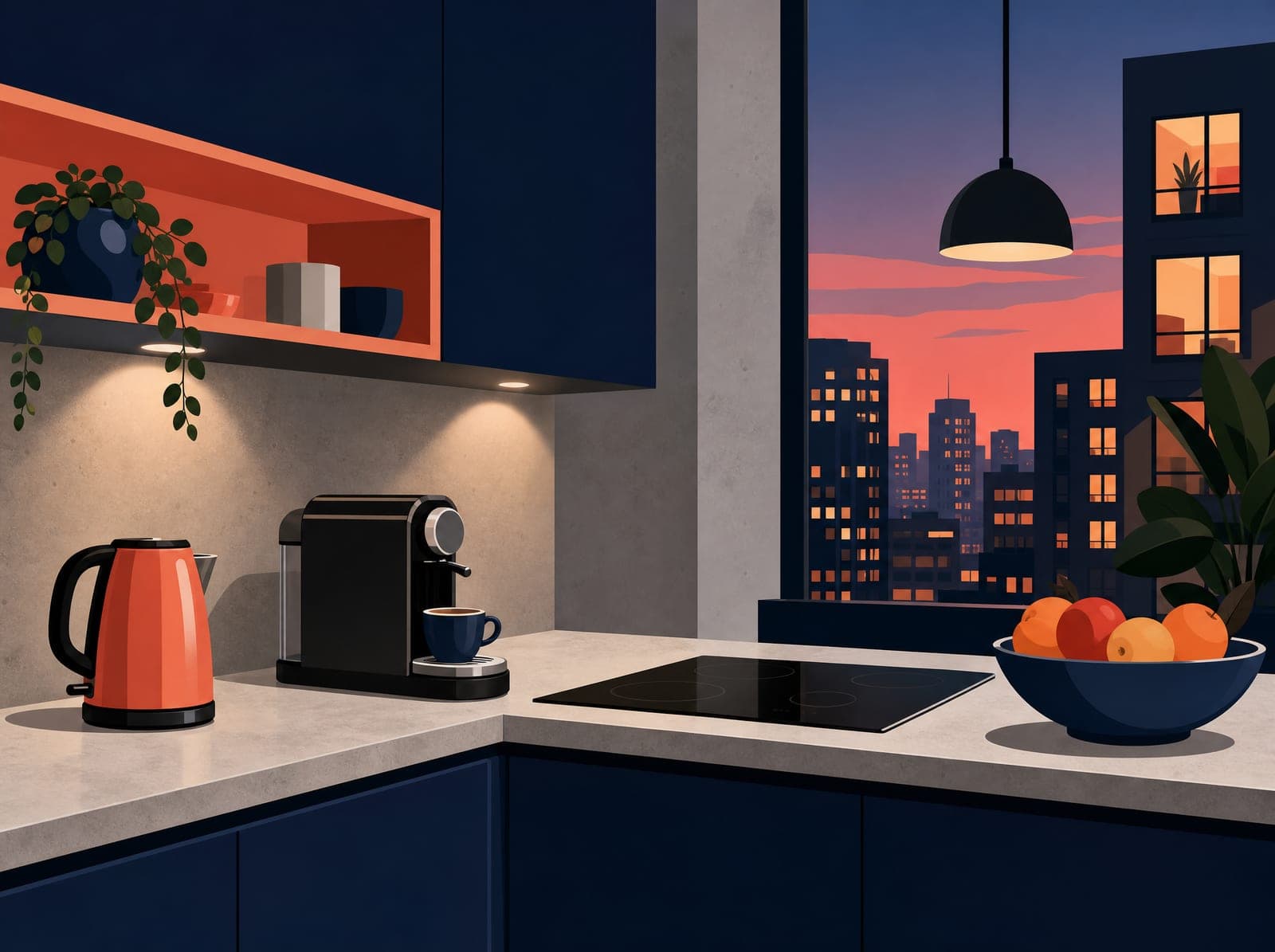 Kitchen & appliances illustration (AI-generated)