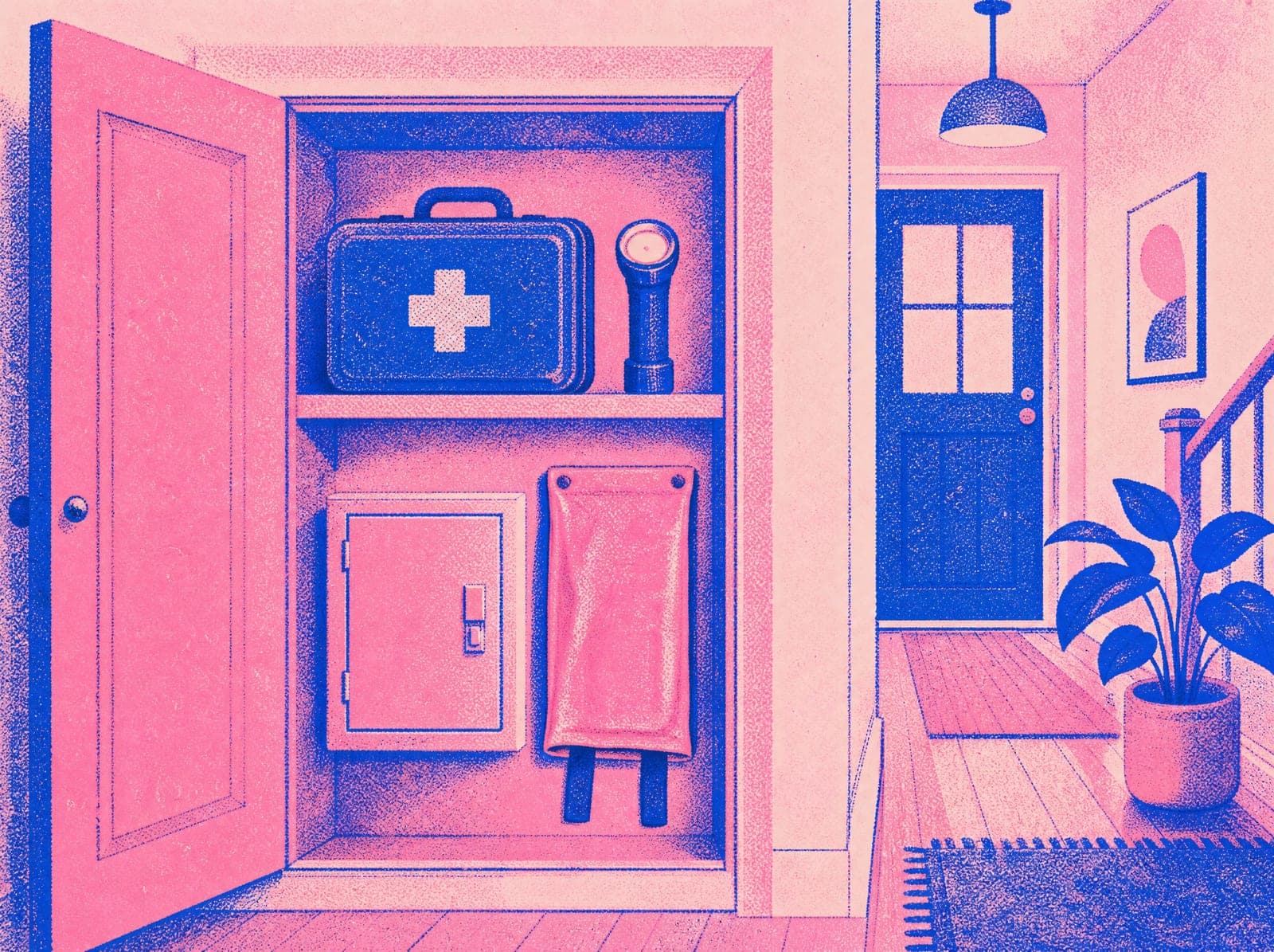 Riso Club illustration: If something goes wrong (AI-generated)