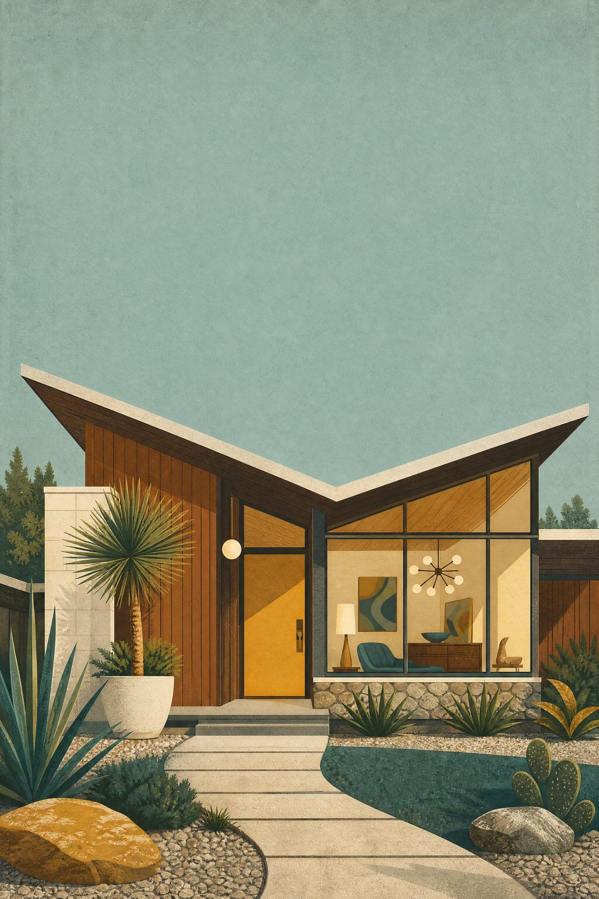 Sunday Modern cover illustration (AI-generated)