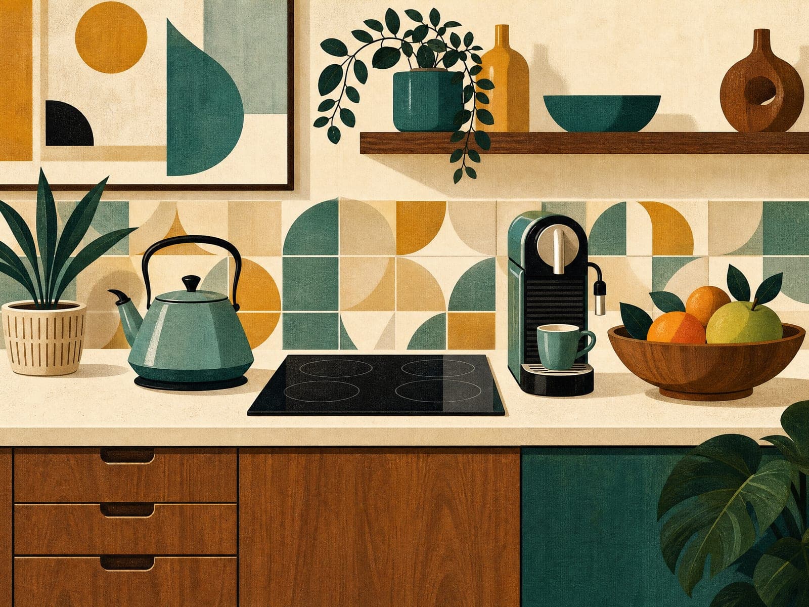 Kitchen & appliances illustration (AI-generated)