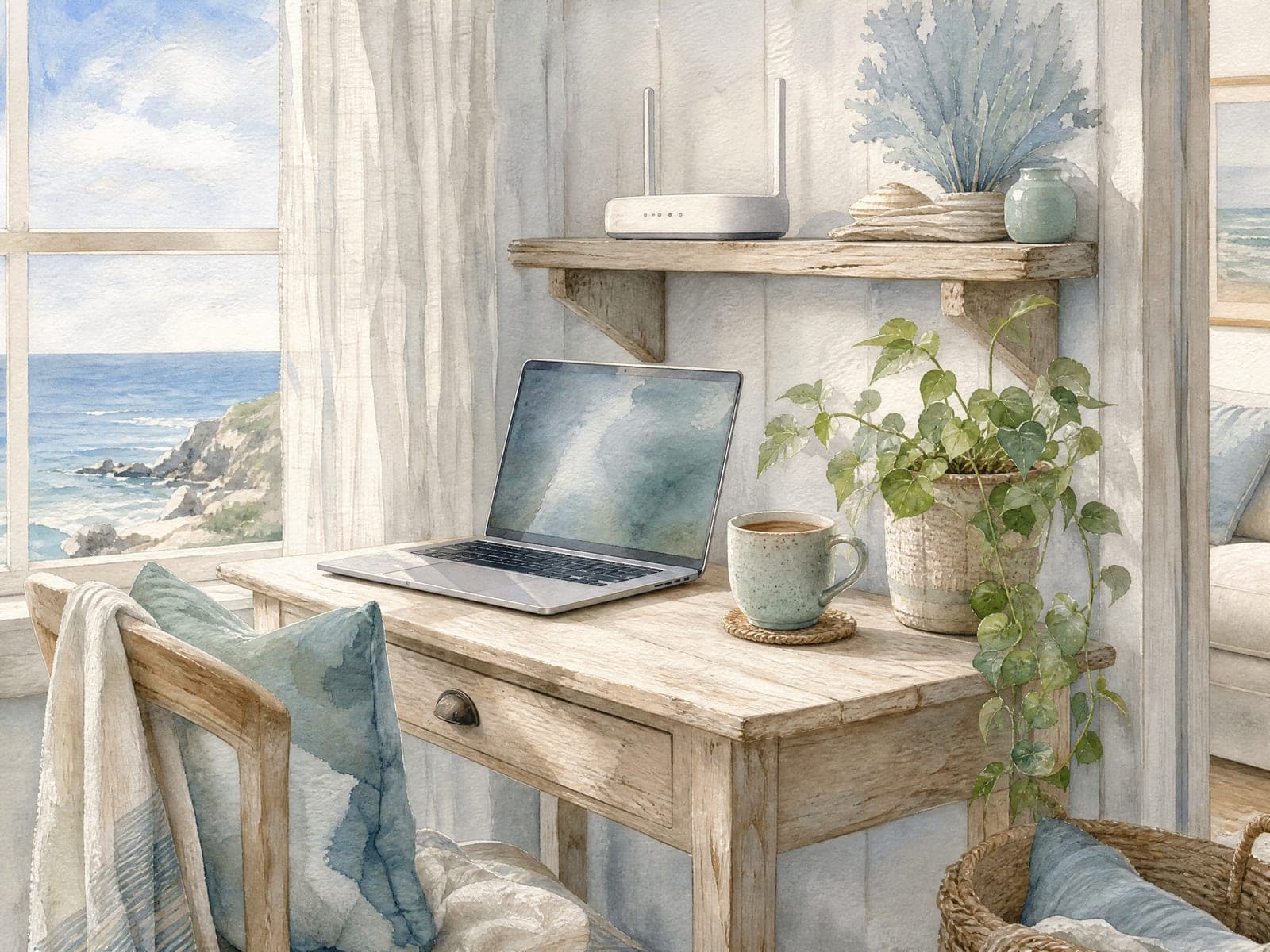 Tide Cottage illustration: Wi-Fi (AI-generated)